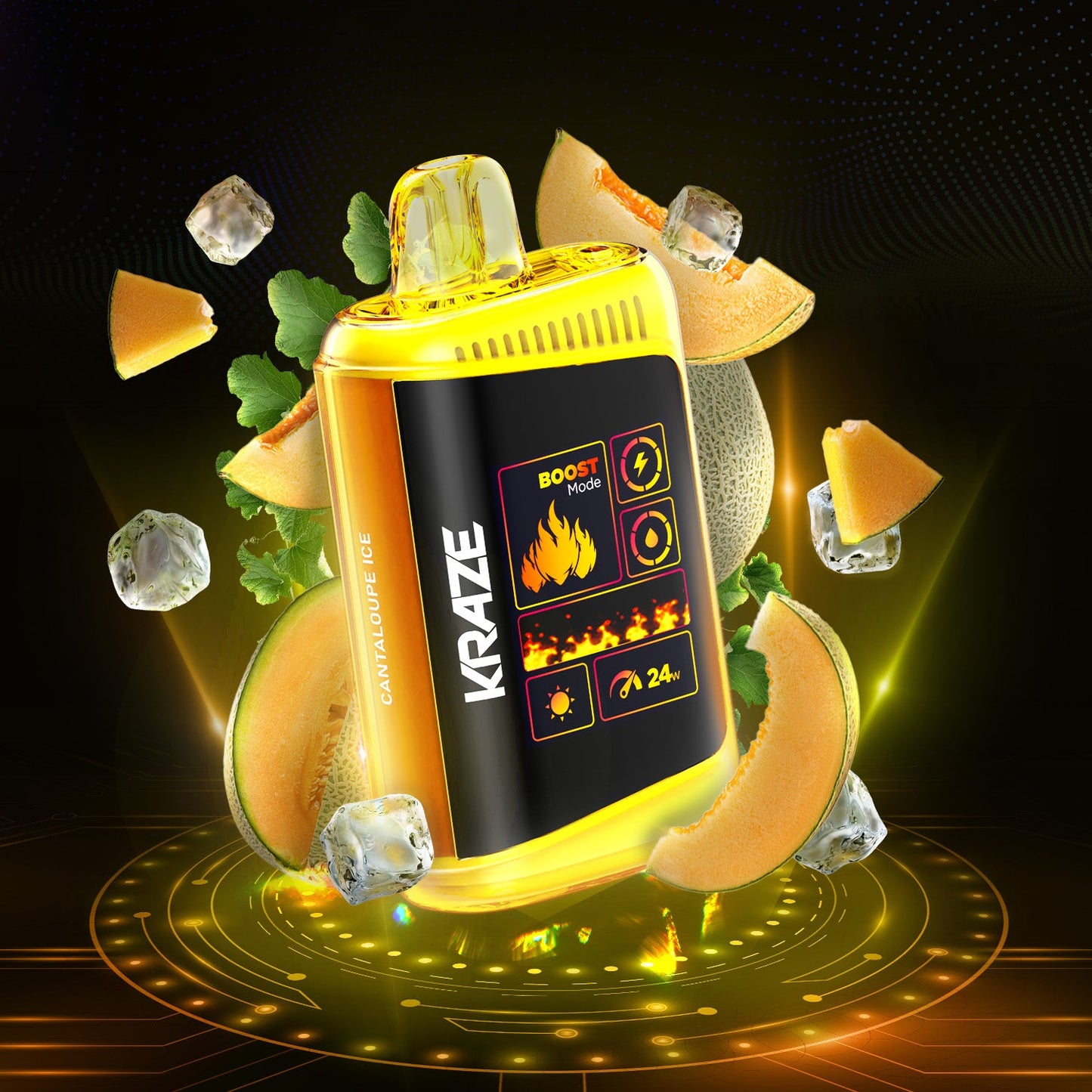 Kraze HD Mega 20K Cantaloupe Ice 20mg disposable (Provincial)