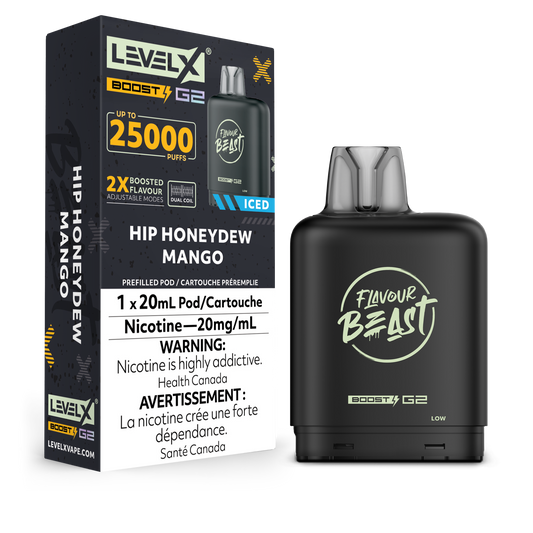 Flavour Beast LevelX Boost Pod G2 25K Hip Honeydew Mango Iced 20mg (Provincial)