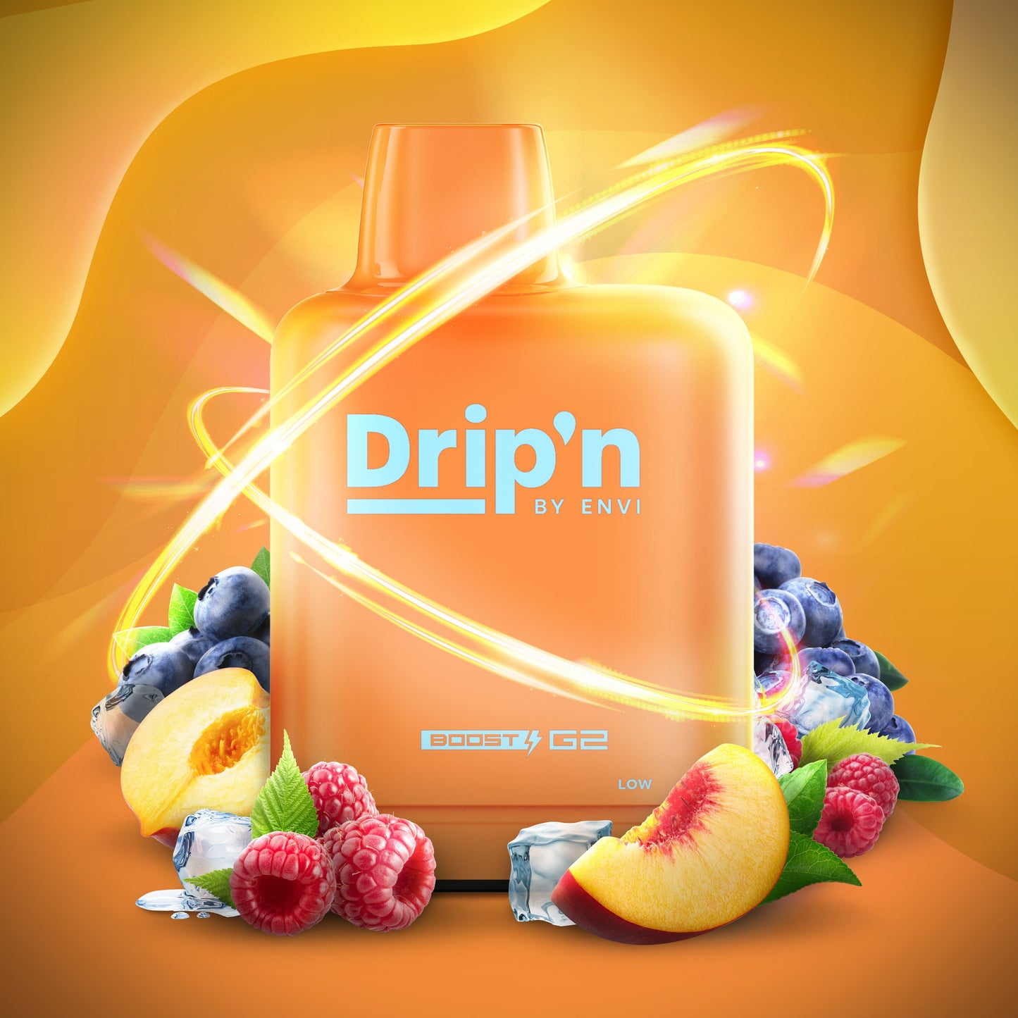 Drip’n LevelX Boost G2 25K Pod Peach Blue Razz Ice  20mg (Provincial)