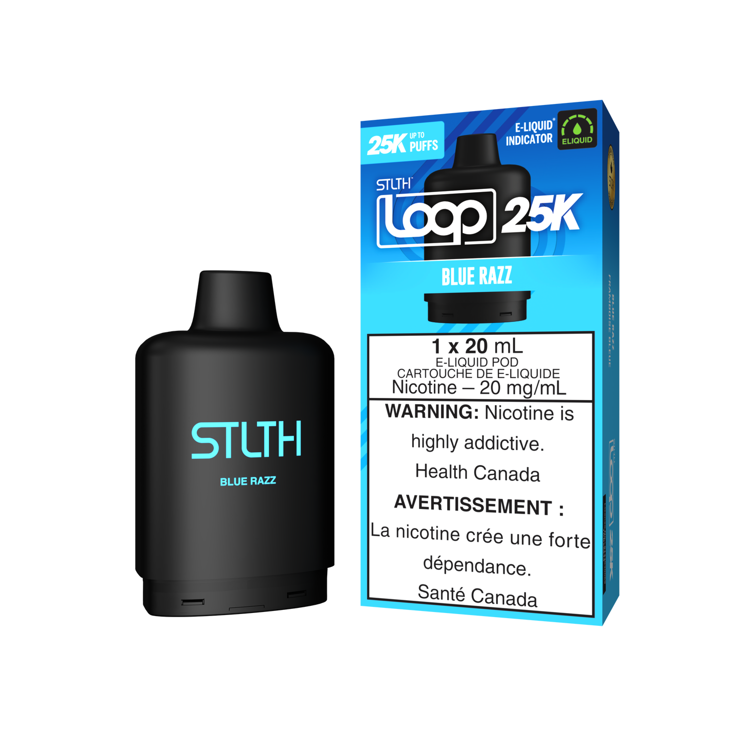 Stlth Loop Pod 25K Blue Razz 20mg - 20ml (Provincial)