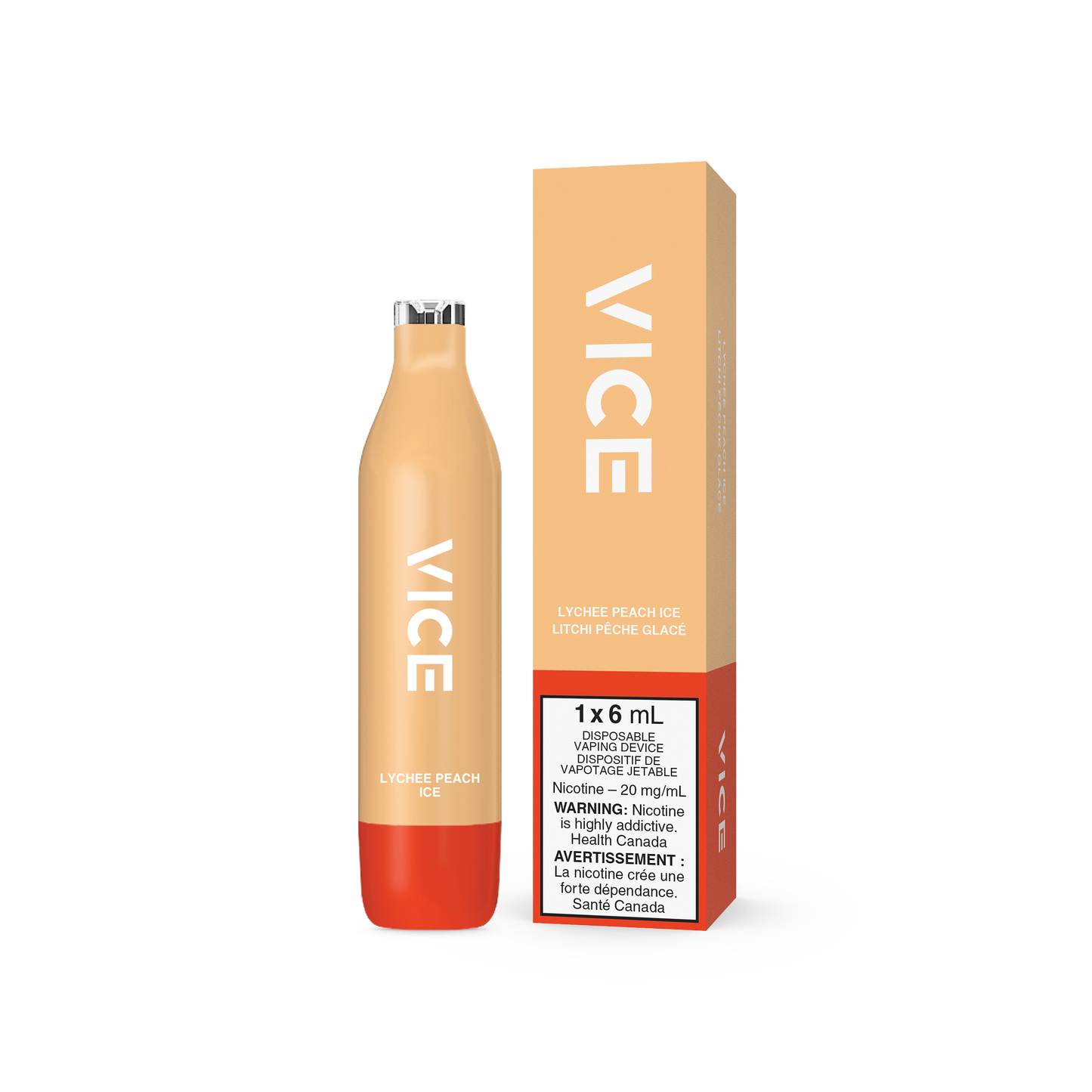 Vice 2500 Lychee Peach Ice 20mg/mL disposable (Provincial)