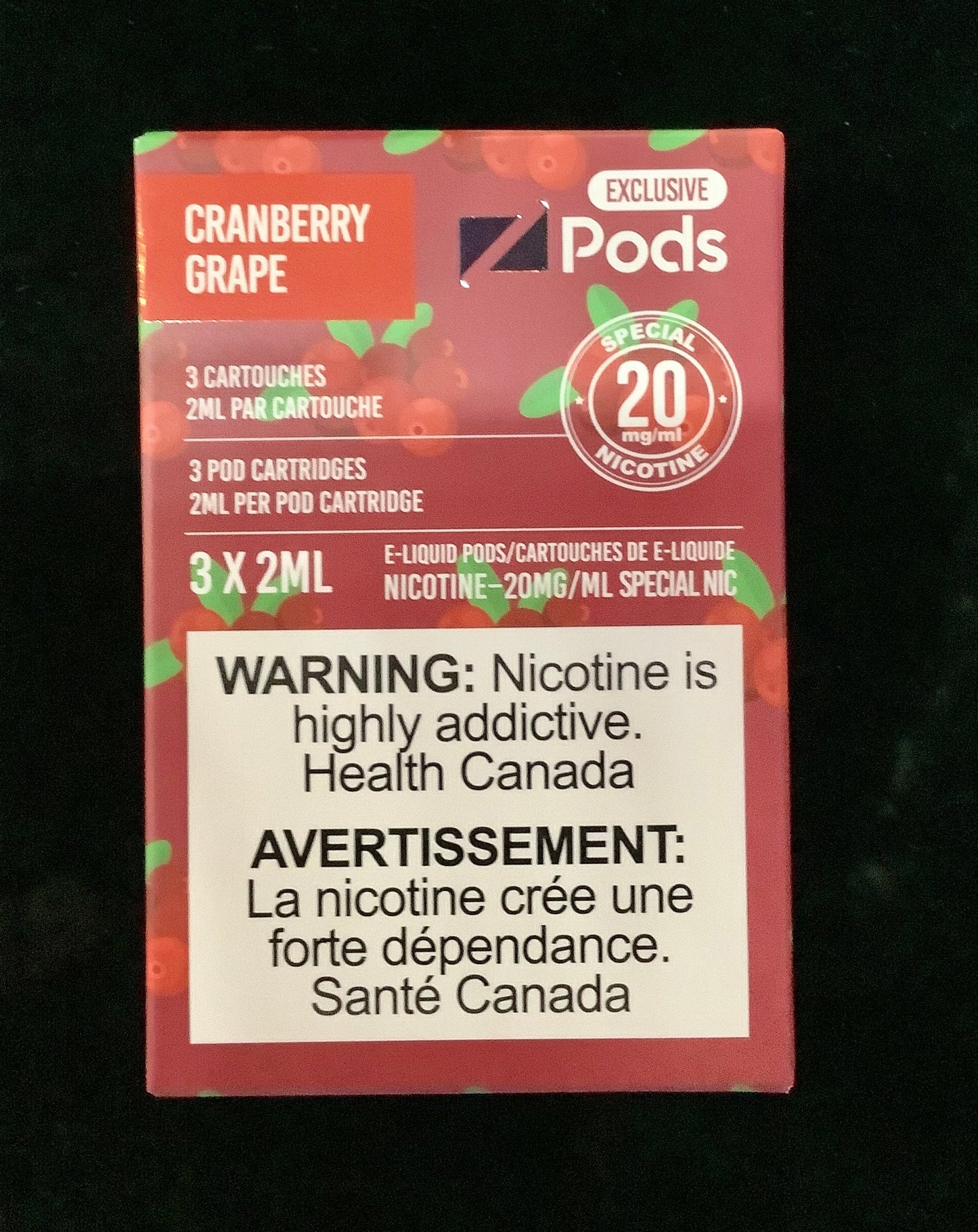 Zpods Cranberry Grape 20mg (Provincial)