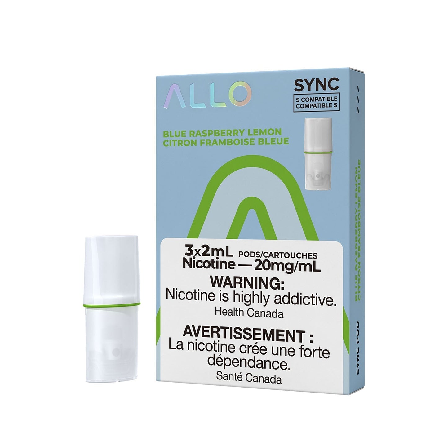 Allo Sync Blue Raspberry Lemon 20mg Pods (Provincial)
