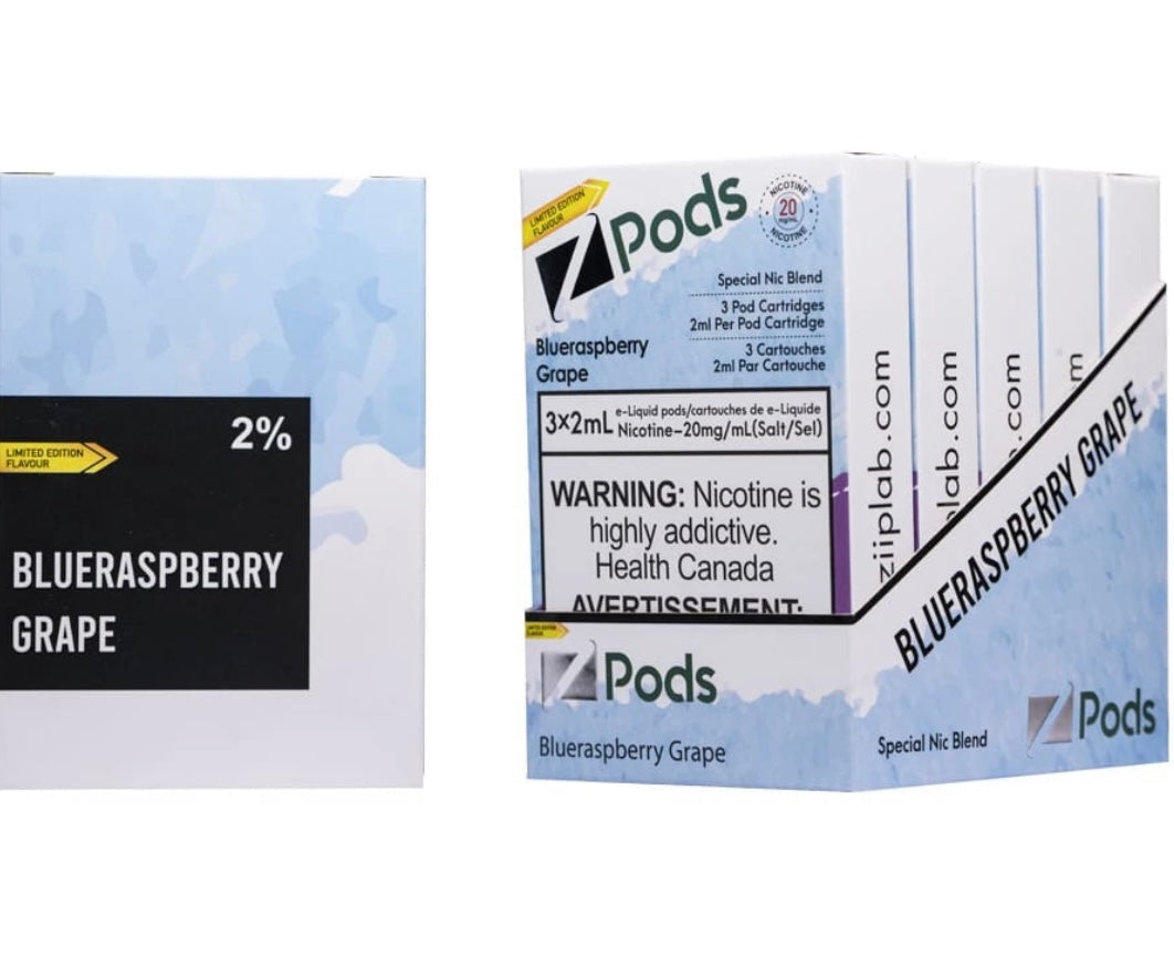 Zpods Blue Raspberry Grape 20mg (Provincial)