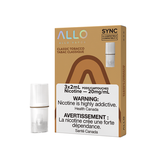 Allo Sync Classic Tobacco 20mg Pods (Provincial)